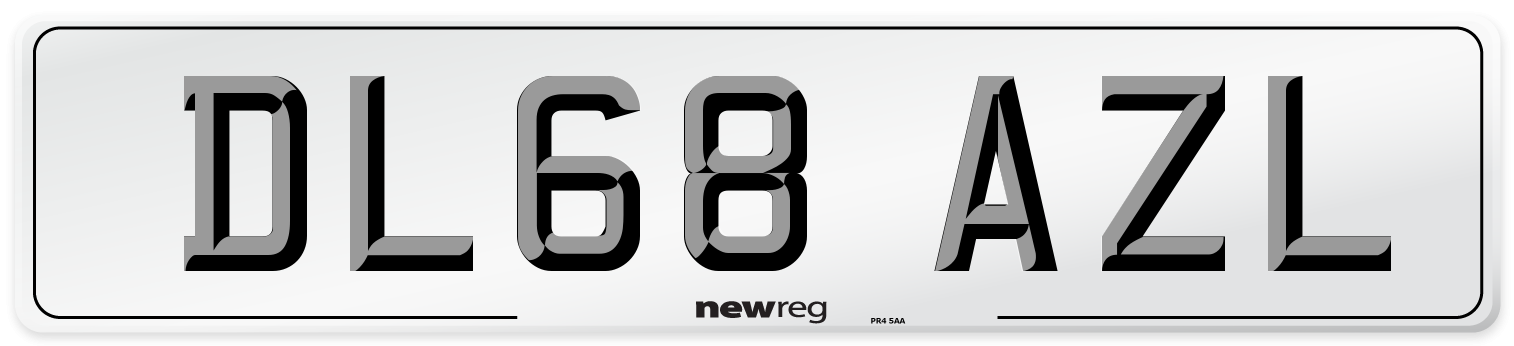 DL68 AZL Number Plate from New Reg
